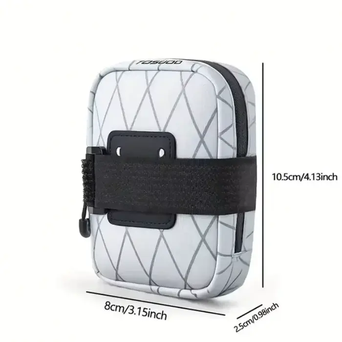 Mini sac de selle de vélo en polyster léger et robuste pour cyclisme de route et transport d'outils essentiels en noir ou blanc