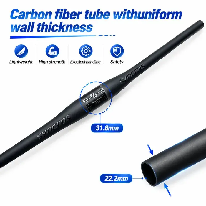 Guidon plat en carbone intégral pour VTT 31