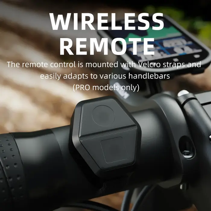 CYCLAMI phare de vélo CYC 1000 Lumen GoPro suspendu Ultra lumineux sans fil à distance coupe de ligne lampe avant