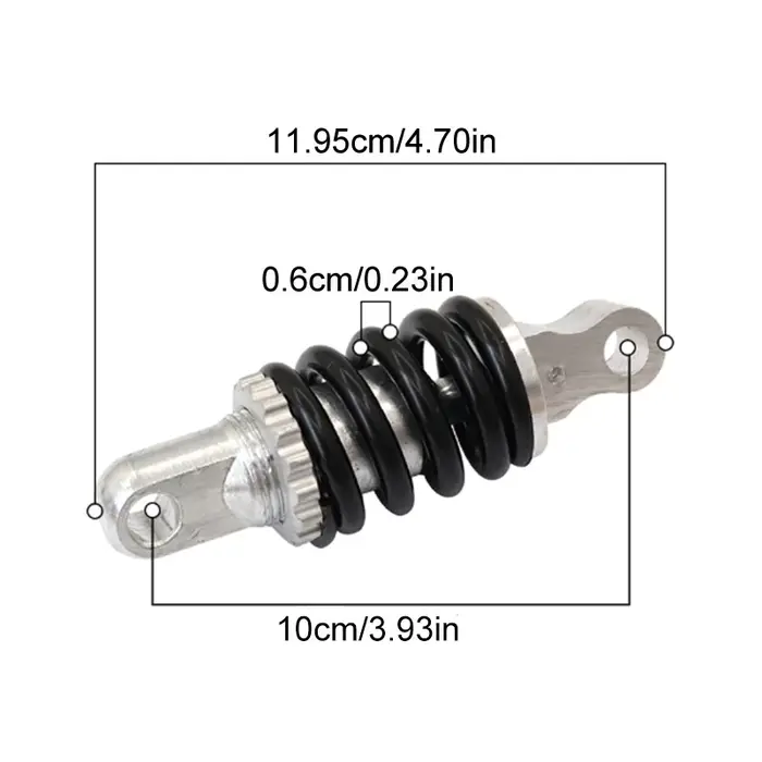Amortisseur réglable à ressort hydraulique de type suspension arrière pour vélo, trottinette électri