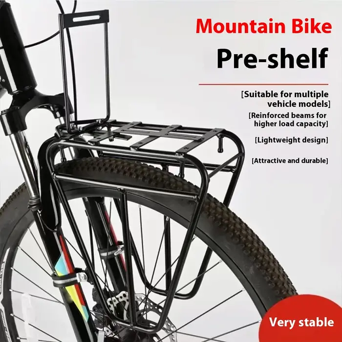 Porte-bagages avant en acier robuste de 25 kg pour vélo