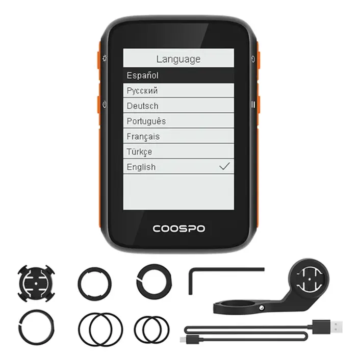 Ordinateur de vélo GPS Coospo BC200, écran 2,4 pouces, ANT+Bluetooth5.0, compteur de vitesse, odomèt