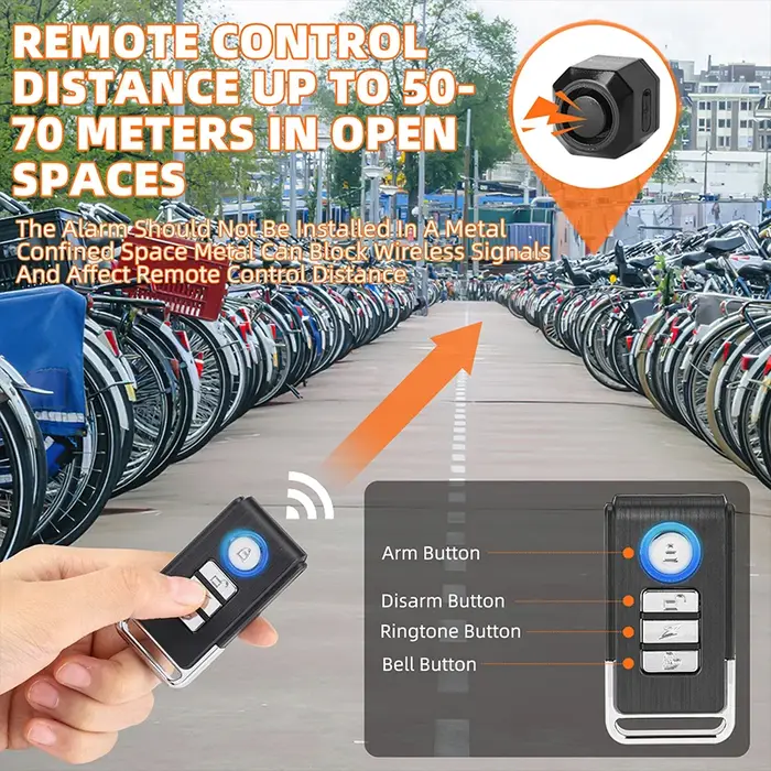 Alarme de vibration sans fil pour vélo
