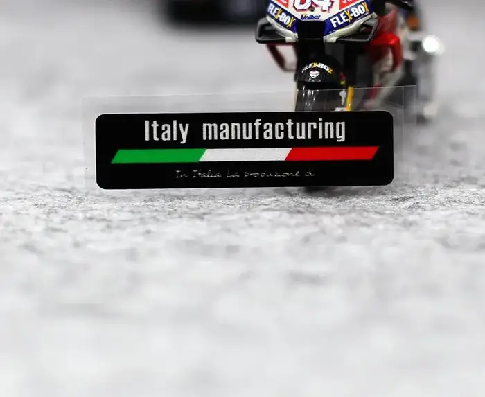 Autocollant réfléchissant en vinyle drapeau italien, fabrication d'italie, pour casque de course de