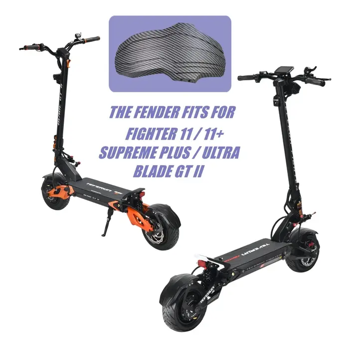 Garde-boue d'origine TEVERUN de 11 pouces pour trottinette électrique FIGHTER 11 11+ SUPREME PLUS ULTRA BLADE GT II
