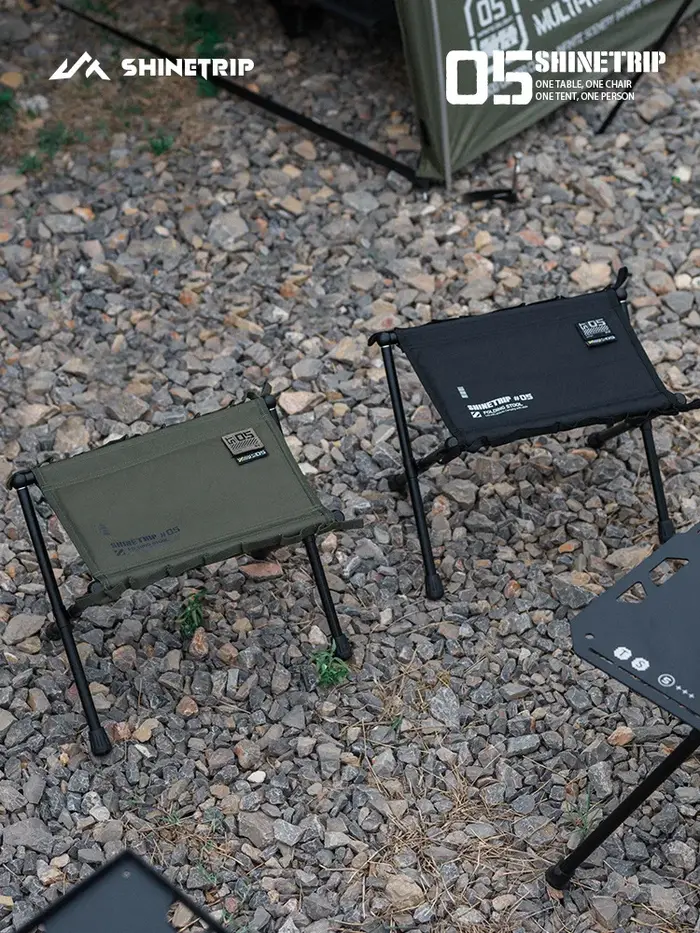 ShineTrip Outdoor 05 Series Mazza Ultra léger rangement pliant en alliage d'aluminium Portable tabou