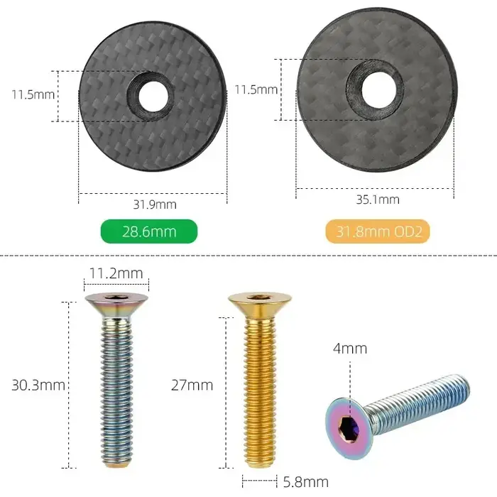 Cache-tête de potence de vélo en fibre de carbone intégrale ultralégère