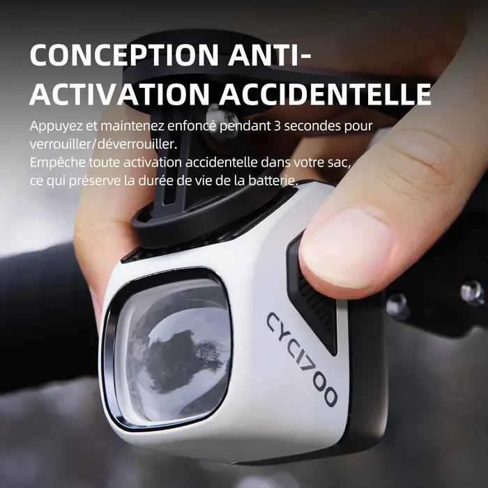 CYCLAMI CYC1700 Phare de vélo suspendu sans fil à télécommande