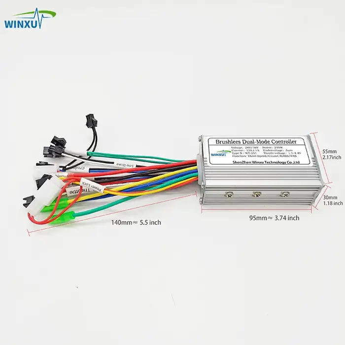250W 350W e-bike moteur sans brosse contrôleur universel 24V 36V 48V double Mode pour VTT électrique Scooter vélo