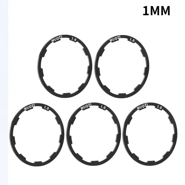 MUQZI 5 pièces rondelle de moyeu de vélo 7 8 9 10 11 12 vitesses Cassette volant entretoise 1mm 1.5m