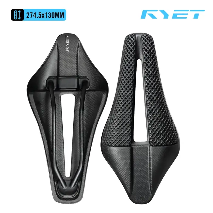 Selle de triathlon RYET TT02 imprimée en 3D, profil V-Shape, aérodynamique, large, à nez court, avec
