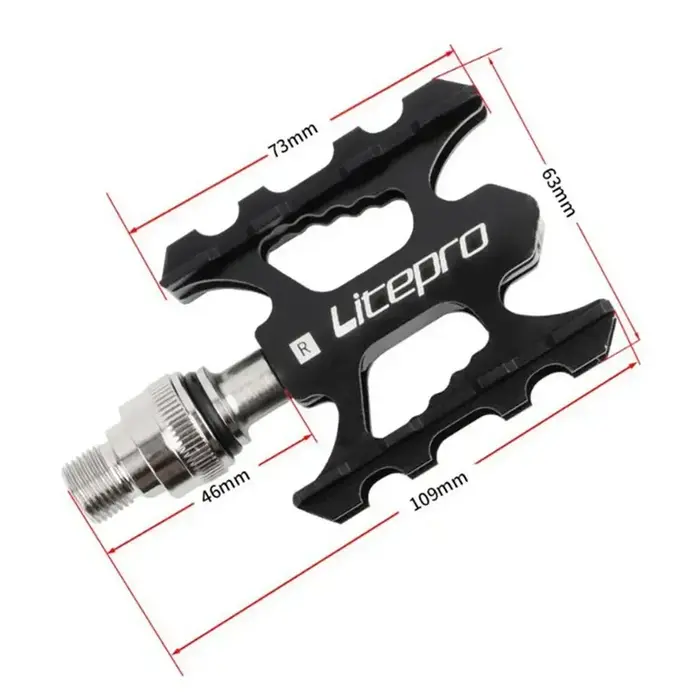 Litepro pédale de vélo ultralégère à dégagement rapide en alliage d'aluminium