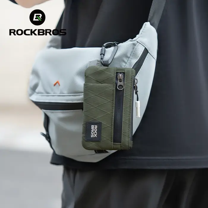 ROCKBROS sac de téléphone de cyclisme sac à main Portable léger boucle suspendue sac de carte multif