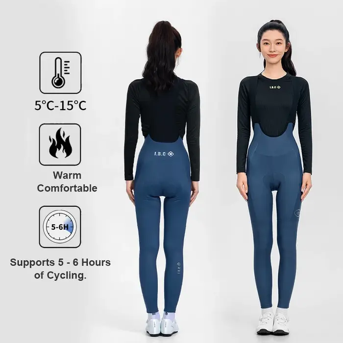 INBIKE automne hiver nouveau Style femmes polaire bavoir pantalon taille haute chaud longue Distance