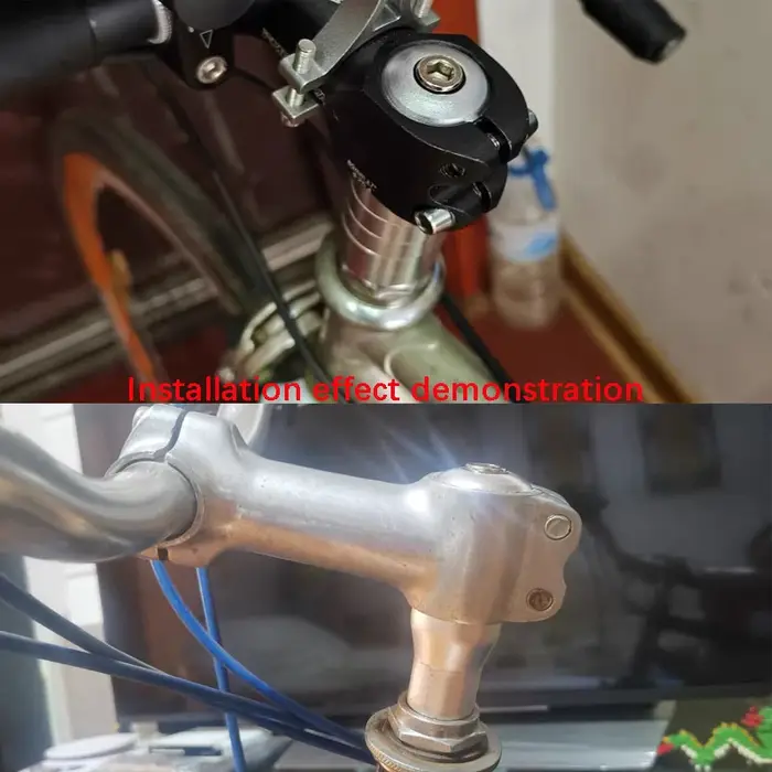 Prolongateur de tige de fourche de vélo 22,2 mm en alliage d'aluminium, adaptateur de rehausseur de tige de vélo de route et VTT pour tubes de direction sans filetage 1 1/8 pouces