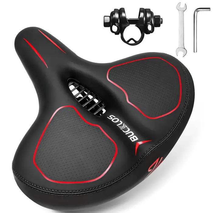 BUCKLOS selle de vélo surdimensionnée absorption des chocs élargir épaissir selle de vélo ergonomiqu