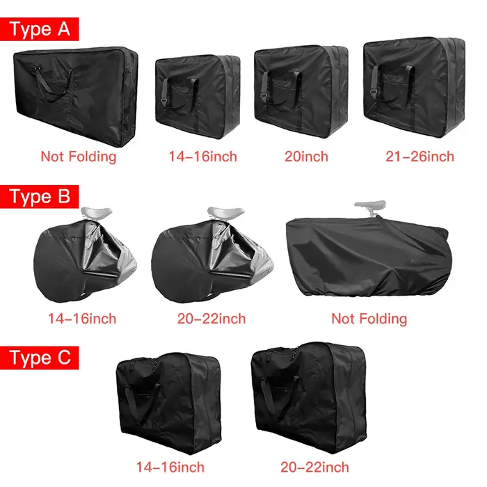 Sac de voyage pour vélo pliant 14-16 pouces/20-22 pouces/21-26 pouces
