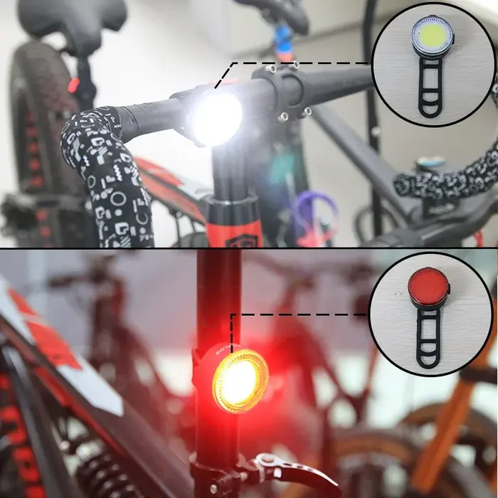 BUCKLOS feux de cyclisme COB phare de vélo feu arrière LED