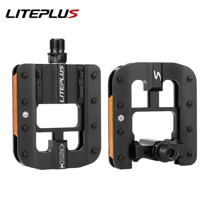 LITEPLUS pédales plates de vélo pliables pédales de plate-forme de vélo en aluminium pédale pliante 
