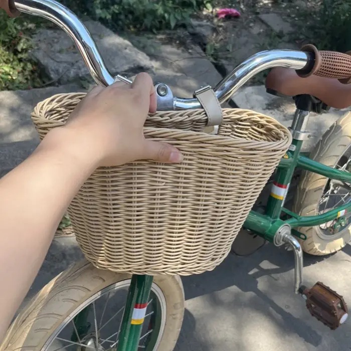Panier de vélo traditionnel multifonction pour guidon avant