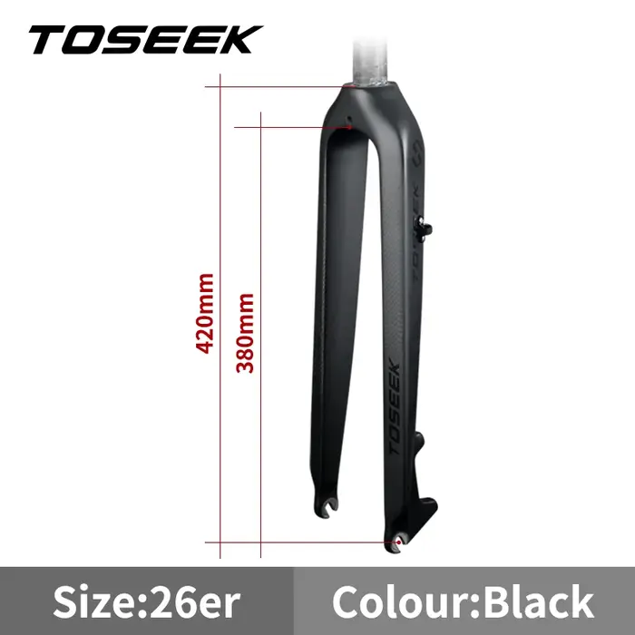 Fourche de vélo toseek MTb full Carbon Fiber 26 / 27.5 / 29