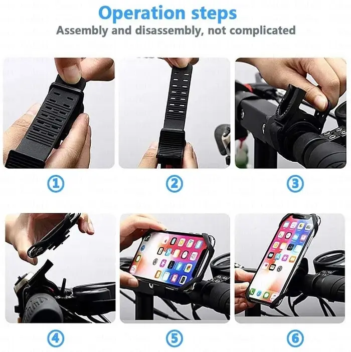 Support de téléphone pour vélo, support de téléphone portable pour moto, support pour iPhone, Samsung, Xiaomi, GSM, Houder Fiets