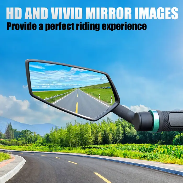Rétroviseur de vélo RBRL HD grand angle pour extrémité de guidon