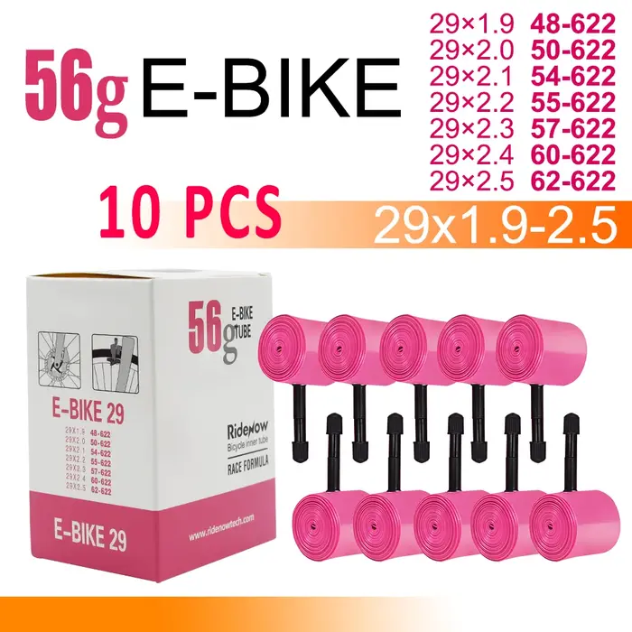 Kit de réparation de chambre à air intérieure en TPU Ridenow 29 pouces 56g 29x1.9 2.0 2.1-2.5 622 pour pneus de vélo et vélos électriques