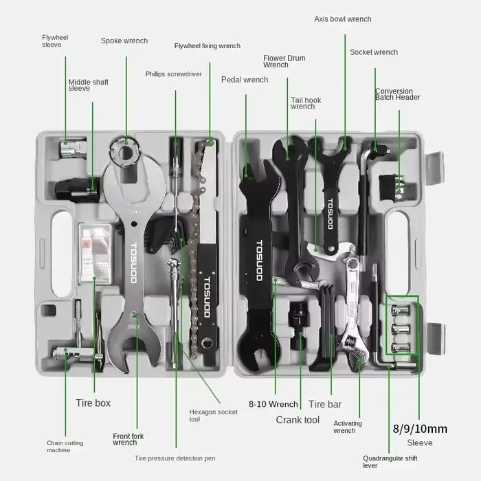 TOSUOD ensembles d'outils de vélo boîte outils de cyclisme