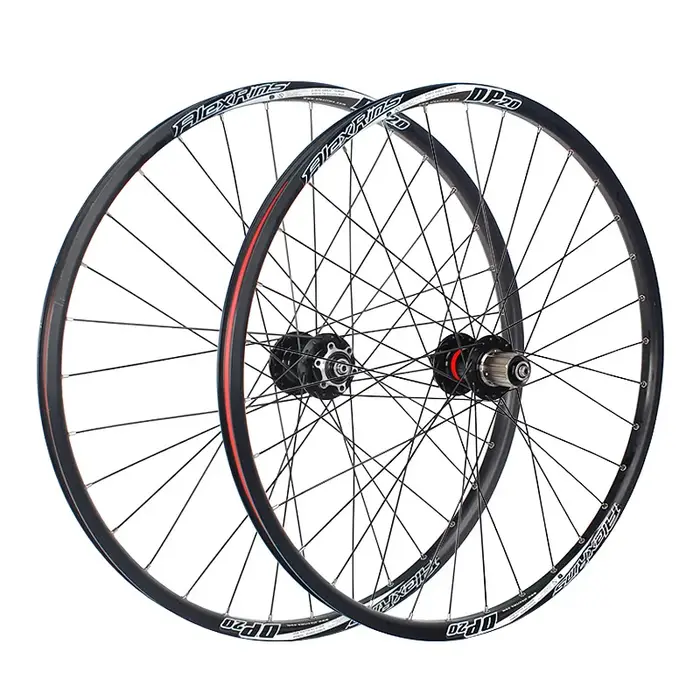 Jeu de roues de vélo de montagne Novatec 26 pouces D041/D042 4 roulements 7-11 vitesses 32H Frein à disque en alliage d'aluminium