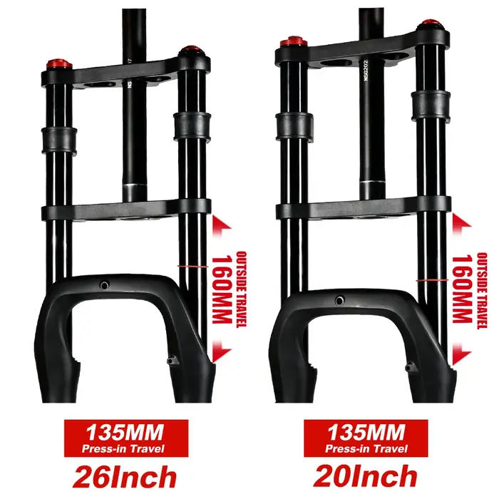 Fourche à suspension pneumatique NANLIO pour Fat Bike