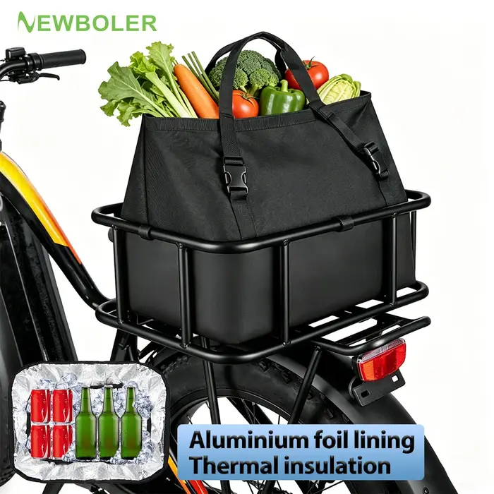 Panier arrière pour vélo avec grand porte-bagages arrière