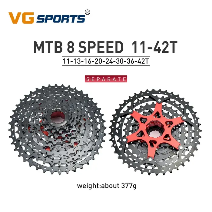 VG Sports-Cassette ultralégère à roue libre séparée pour VTT, pignon rapide, pièces de vélo, 8V, 9V,