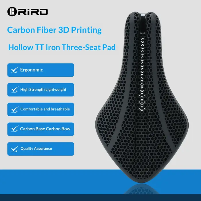 Selle de vélo en fibre de carbone RIRO imprimée en 3D