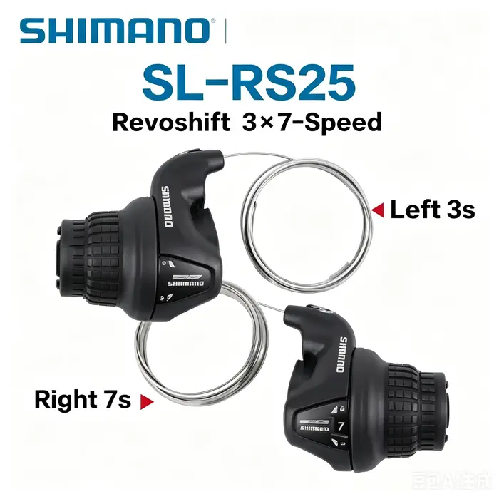 Levier de vitesses Shimano Tourney SL RS25 Revoshift Grip Bike Twist Shifter 3*6s 3*7s 18S 21s pour