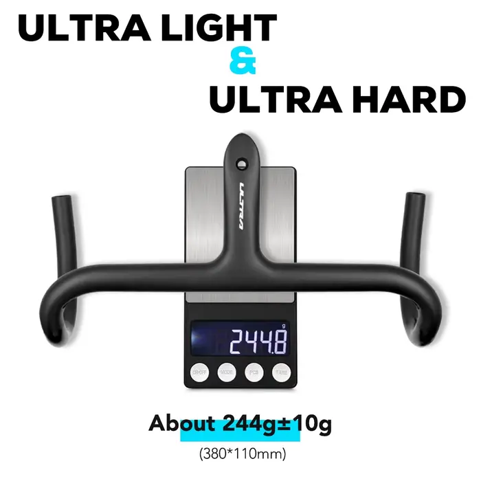Cockpit de guidon de vélo intégré en fibre de carbone ultra-léger 237g pour vélo de route, câble int