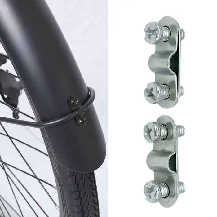2 plaques de fixation pour garde-boue de vélo, plaque de fixation, pince de fixation, installation f