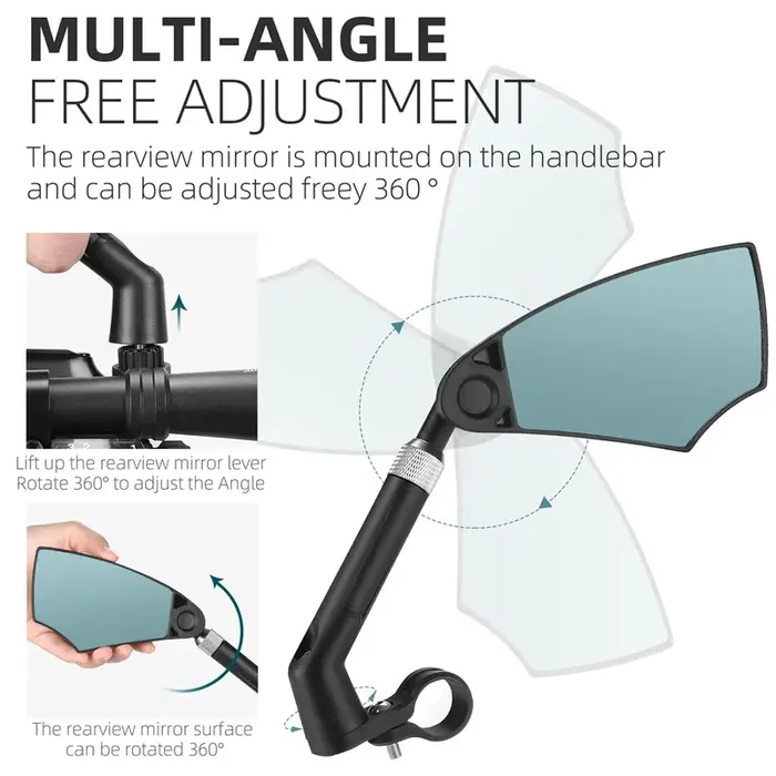 Rétroviseur de vélo antireflet 360 °
