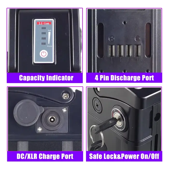 HITorganites-Batterie Lithium Akku pour Vélo Électrique Pliant