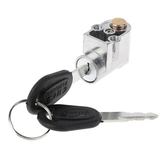 Serrure d'allumage + 2 clés pour moto, vélo électrique, Scooter électrique