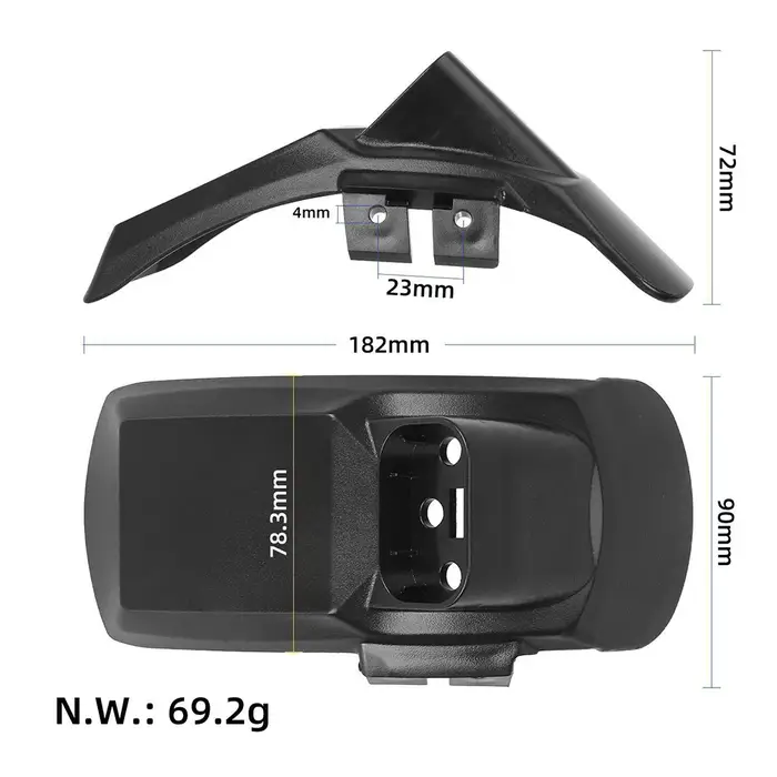 Garde-boue avant et arrière pour scooter électrique Kukirin G2 Pro DB en plastique résistant à l'usure avec protection contre la boue et le sable