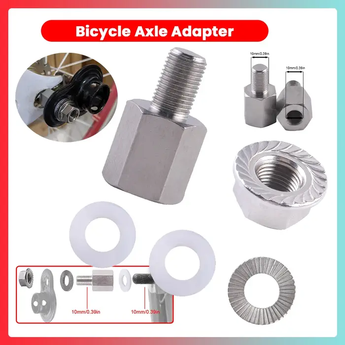 Adaptateur d'essieu de vélo, vis d'extension de tête de Traction réglable, Installation facile, acce