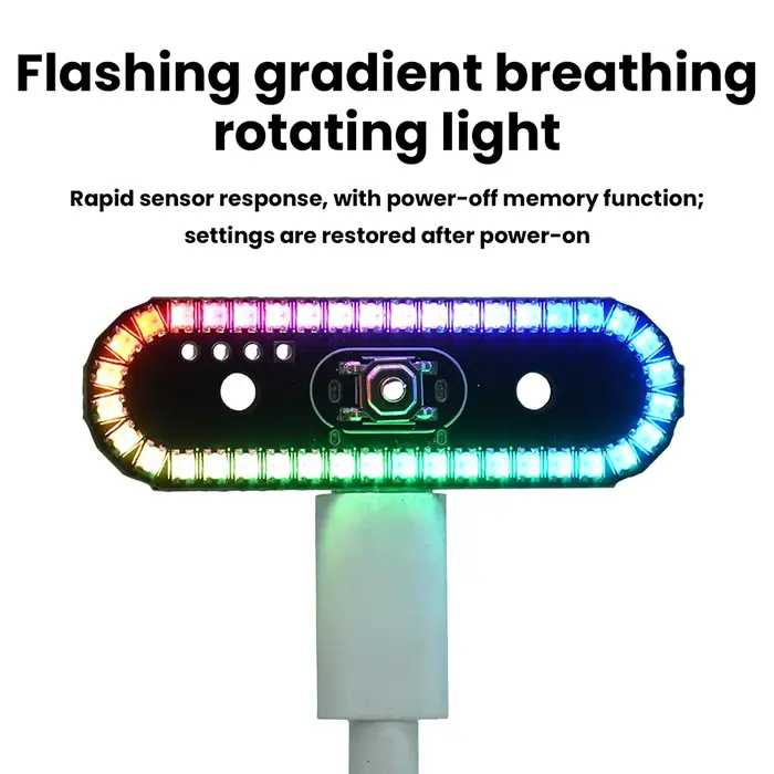 Feu arrière LED sans fil à 8 modes, multicolore, avec effet de défilement, clignotant, dégradé, respirant et rotatif, pour véhicules RC, avions et drones