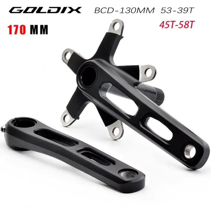 Pédalier de vélo de route en alliage d'aluminium manivelle 170mm BCD 130mm à 5 griffes pour Shimano SRAM et personnalisation couleur