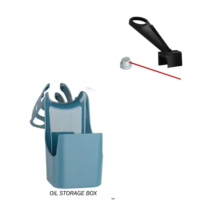 Outil de nettoyage de chaîne de vélo de moto, résistant aux éclaboussures, Portable, résistant à l'usure, outil de stockage de graisse bleu foncé pour motos et vélos