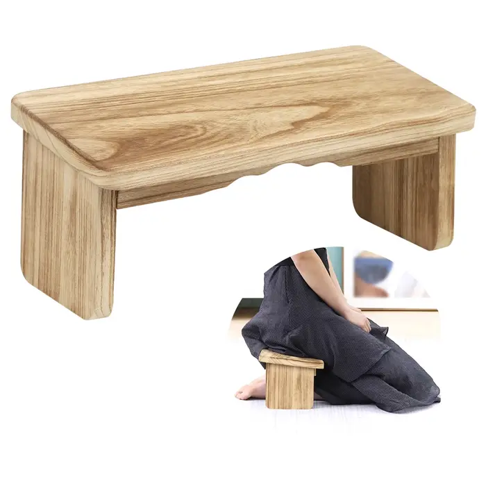 Banc de méditation banc de méditation de yoga en bois pliable ergonomique tabouret de méditation à g