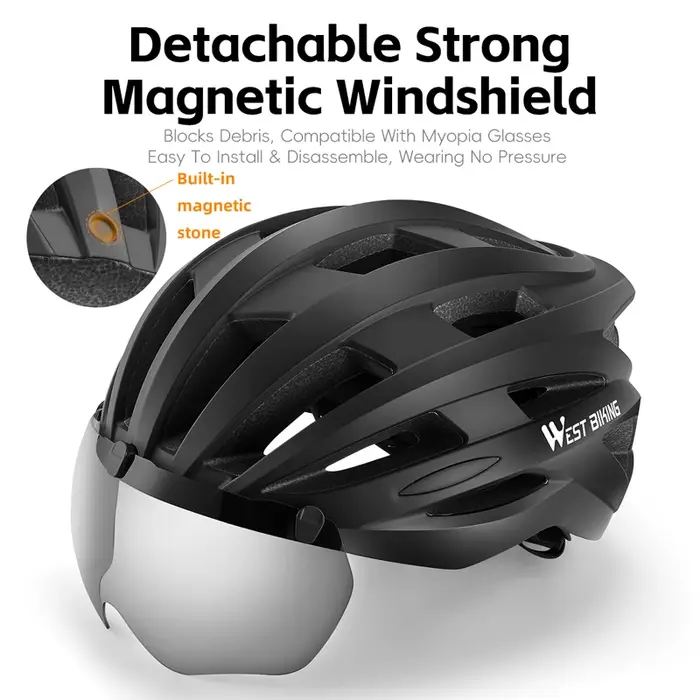 Casque de vélo extra large WEST BIKING pour tour de tête de 62-65 cm