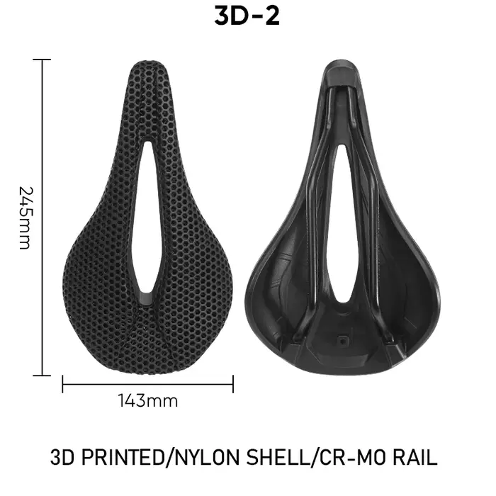 BUCKLOS selle de vélo 143MM 155mm selle imprimée 3d respirant coussin de siège de vélo de course 3D 