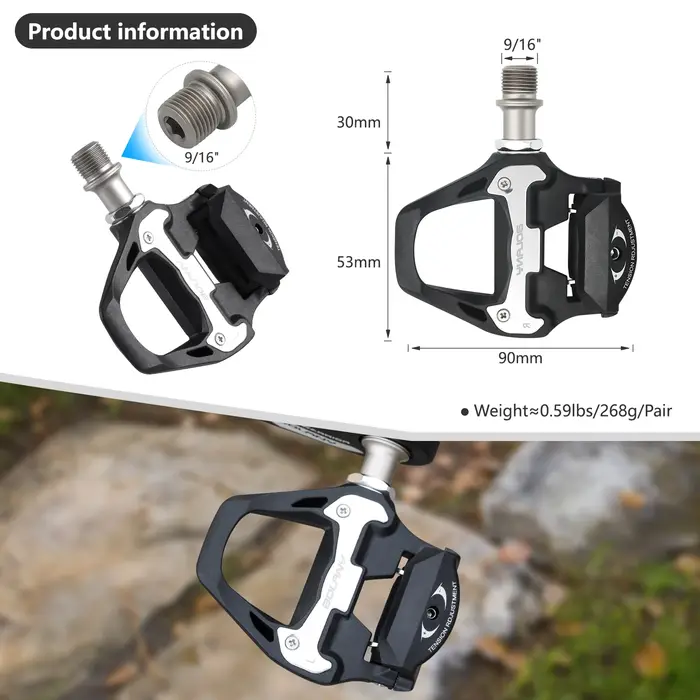 Pédale de vélo de route en nylon