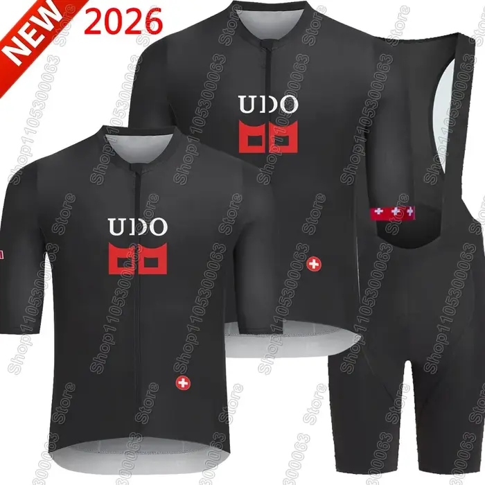 Ensemble Maillot et Cuissard de Cyclisme Équipe Tudorful 2026 – Tenue de Vélo Suisse d'Été pour Route et VTT
